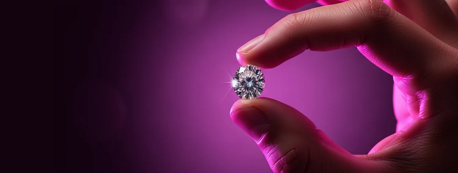 Pessoa segura uma pedra de diamante, representando uma proposta de valor elevado