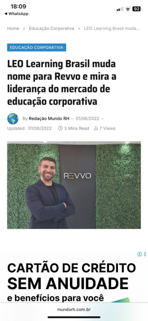 Revvo - Leo Learning no Mundo RH